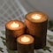 Vintiquewise Bark Wooden Pillar Tree Stump Tea Light Rustic Candle Holder , PK 3 QI003888.3 - alternate 2